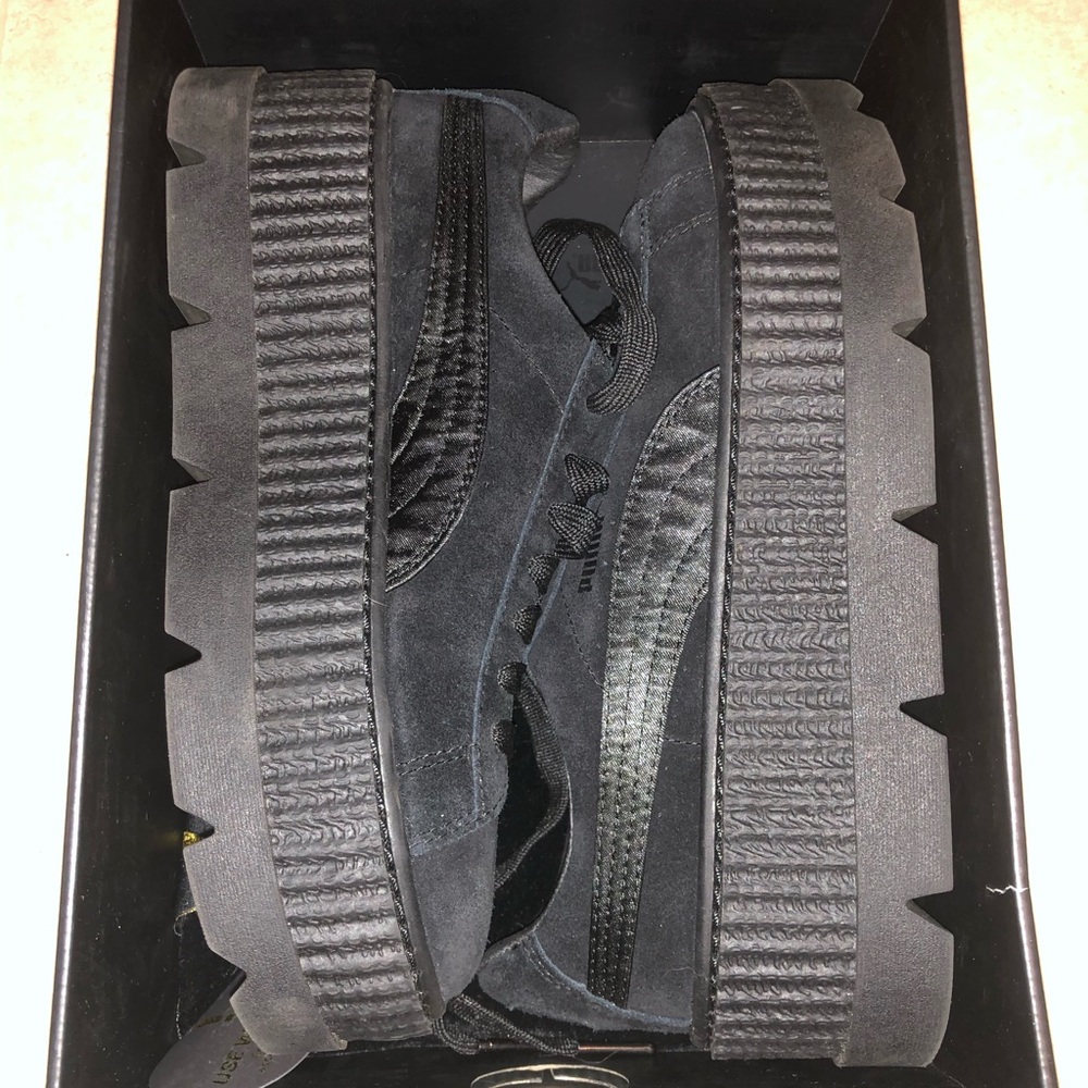 Fenty creepers platform black suede